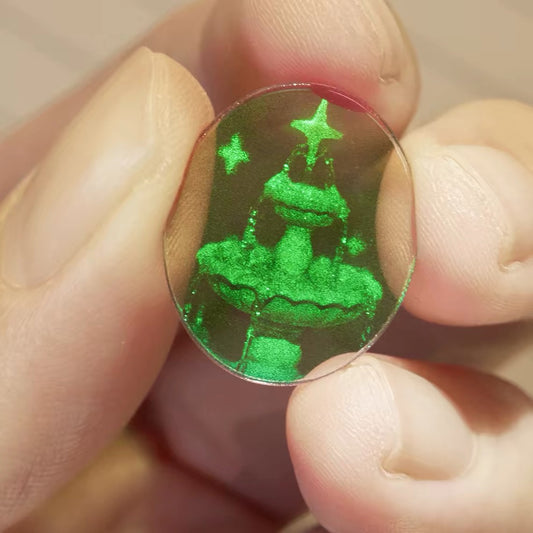 Fulfill Dream Well Amulet for Wishes & Success | 3D Hologram Energy Charm | Lucky Hologram