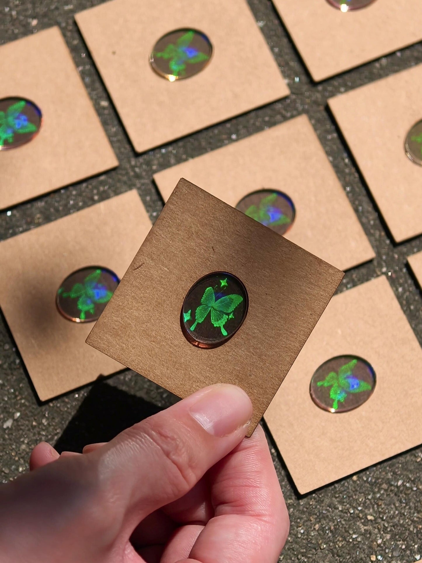 Sparkle Butterfly Love Amulet for Romance & Luck | 3D Hologram Feng Shui Charm | Lucky Hologram