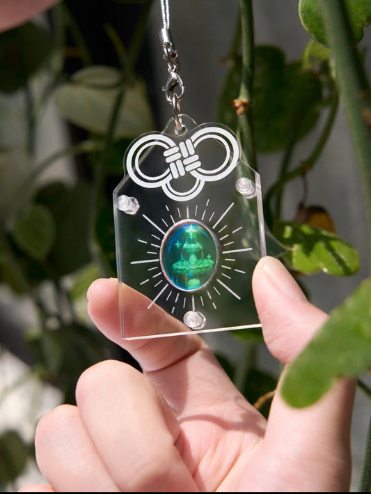 Fulfill Dream Well Amulet for Wishes & Success | 3D Hologram Energy Charm | Lucky Hologram